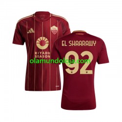 Camisola AS Roma Stephan El Shaarawy 92 Homem Equipamento Primeiro 2024-2025 Manga Curta